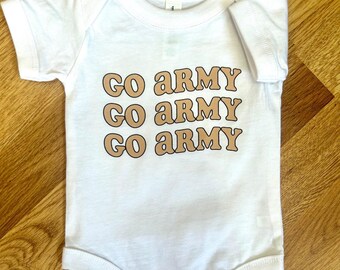 Glitter Go Army Bodysuit
