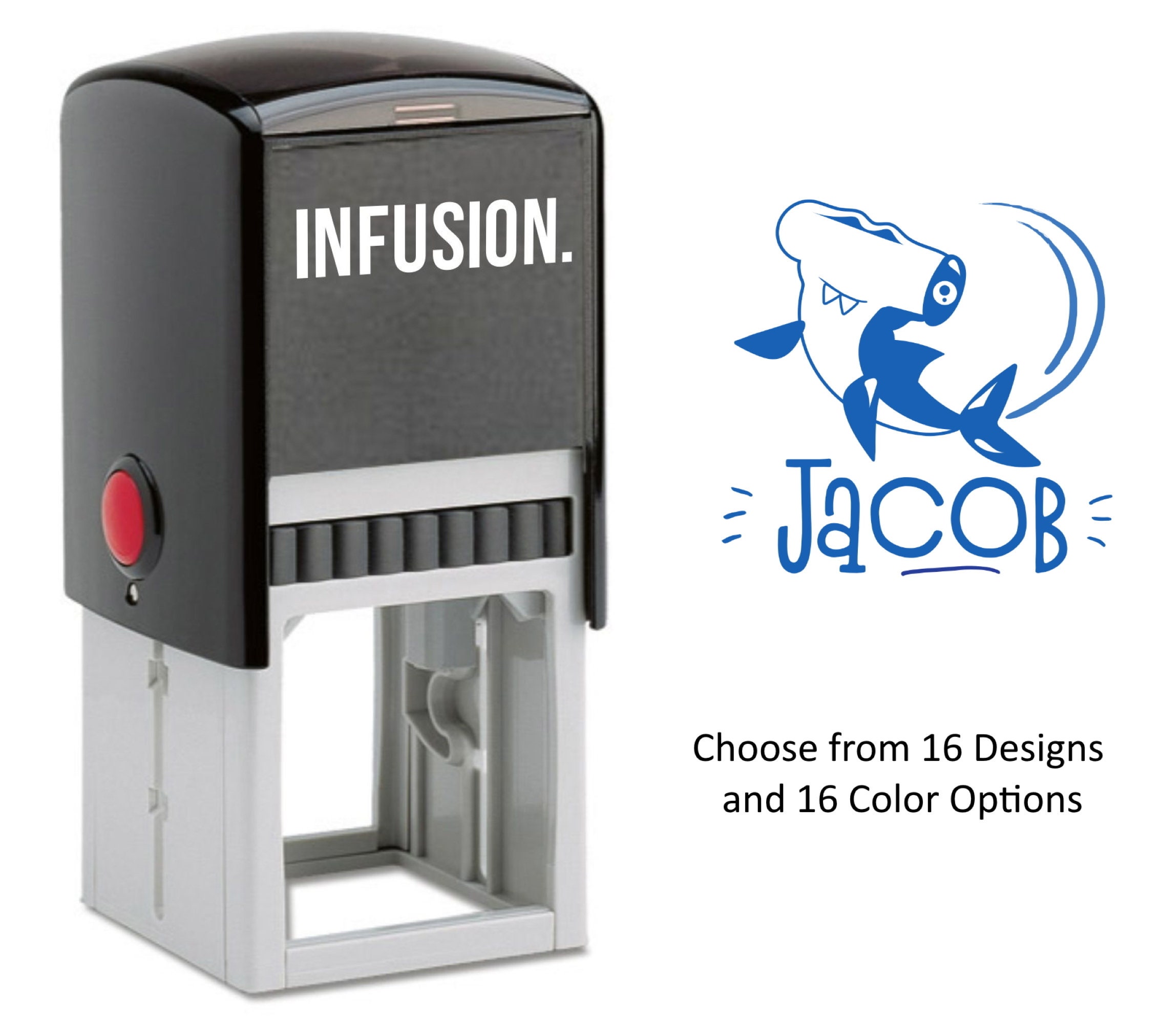 Personalized SelfInking Child's Name Stamp 15/8 Etsy