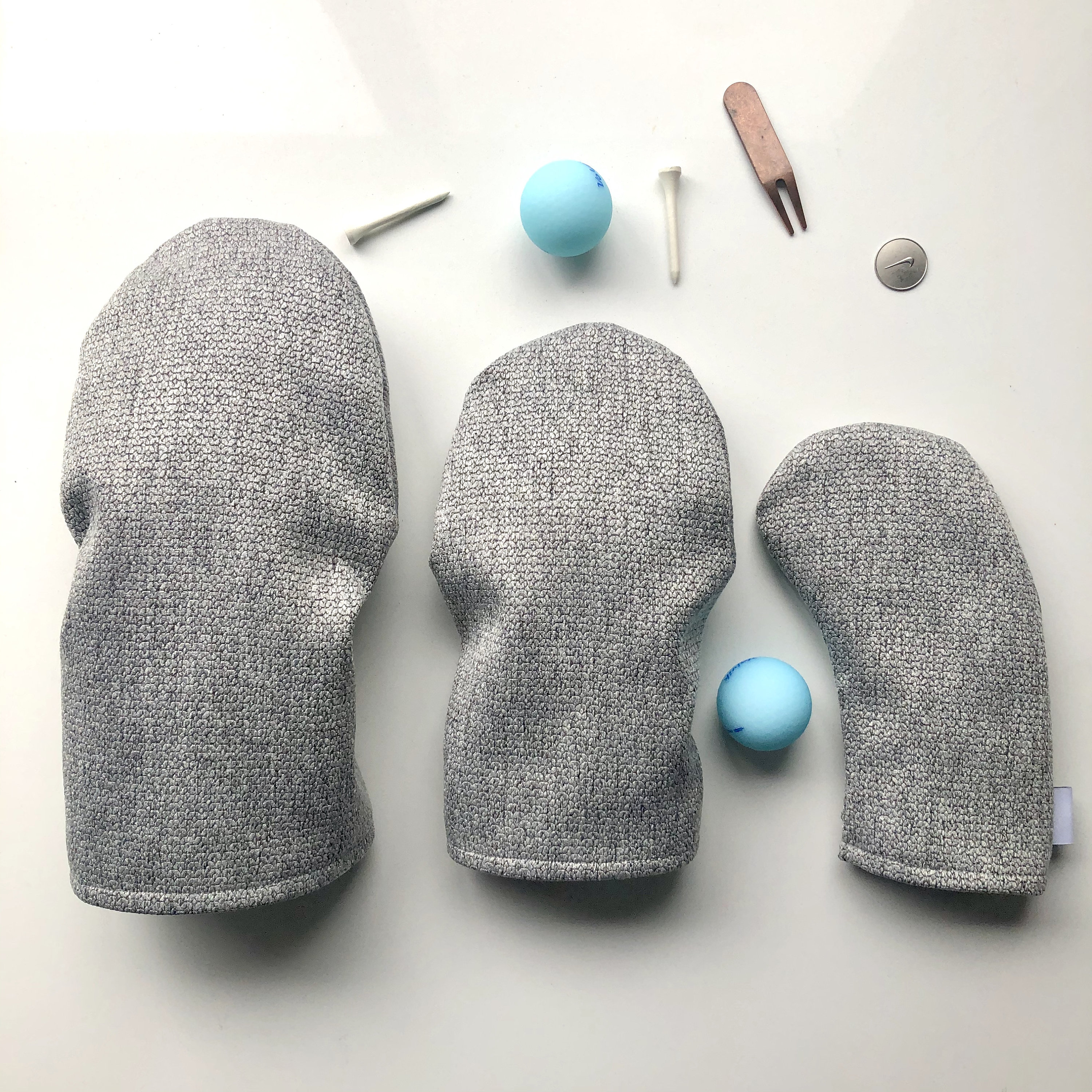 Luxurious Gray Golf Headcovers Golf Gifts Golf Accessories Etsy