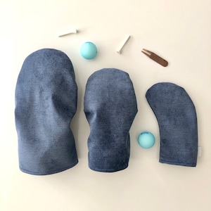 Custom golf headcovers | blue velvet headcover | golf gifts | golf accessories | golf club covers