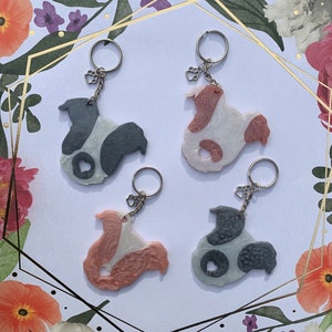 Pitbull Head Resin Keychain