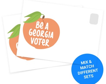 Postcards to Voters - Be a Georgia Voter - Peach