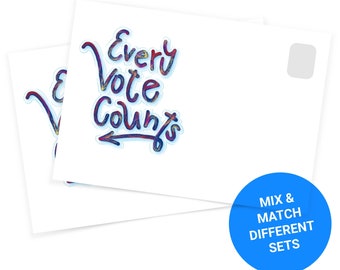 Postcards for Voters - Every Vote Counts Arrow