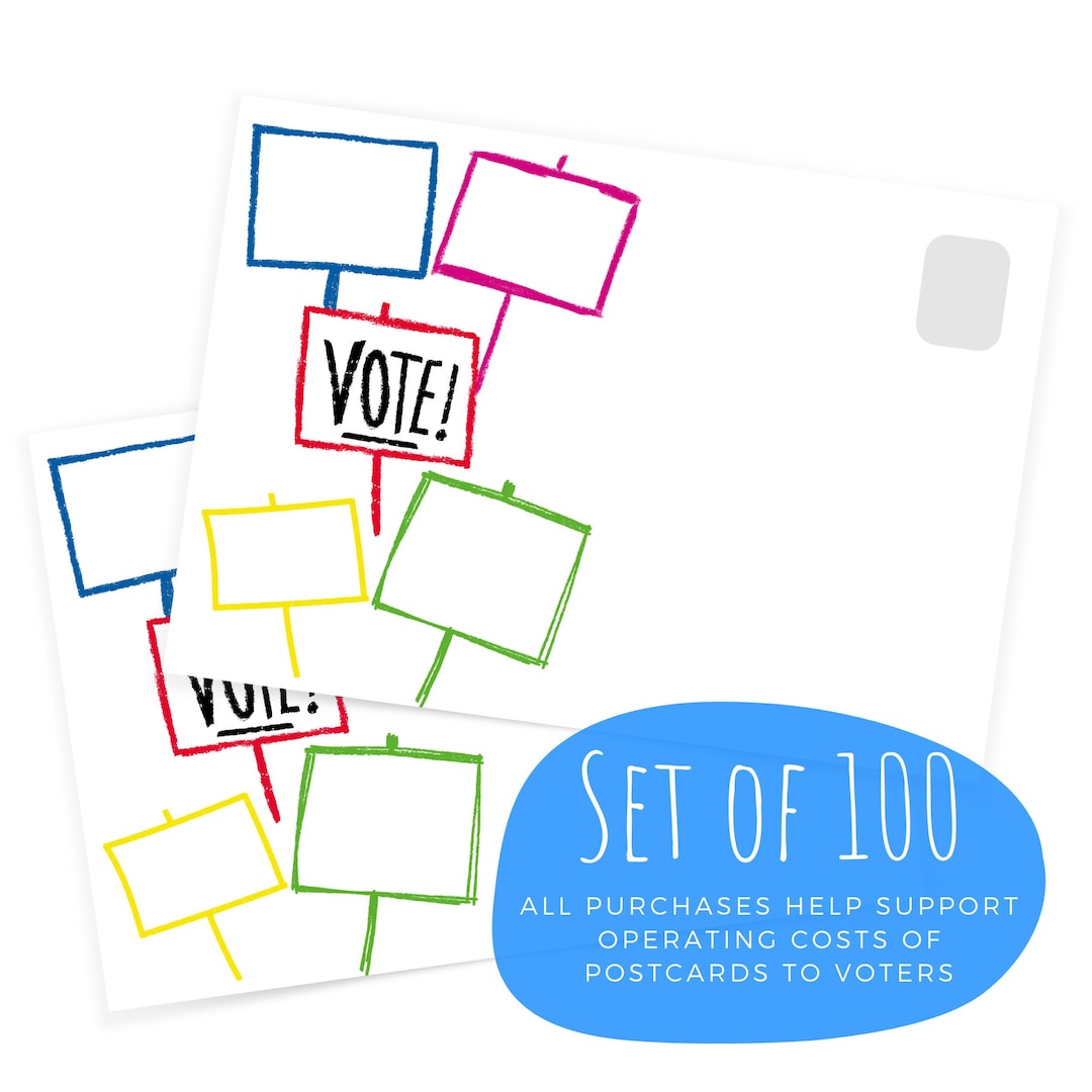 Customizable Vote Signs - Set of 100 - Postcards to Voters - Etsy