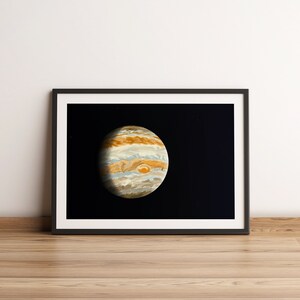 Jupiter Print | Planet Illustration | Solar System Digital Download | Astronomy Wall Art | Printable Decor Poster Hi-Res | 11x14, 8x10, 5x7