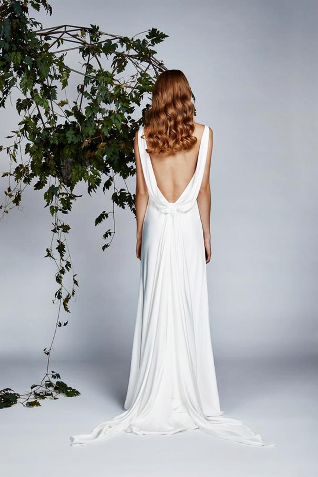Backless Simple Wedding Dress. Bridle Deep Low Back Slip Dress. Custom ...