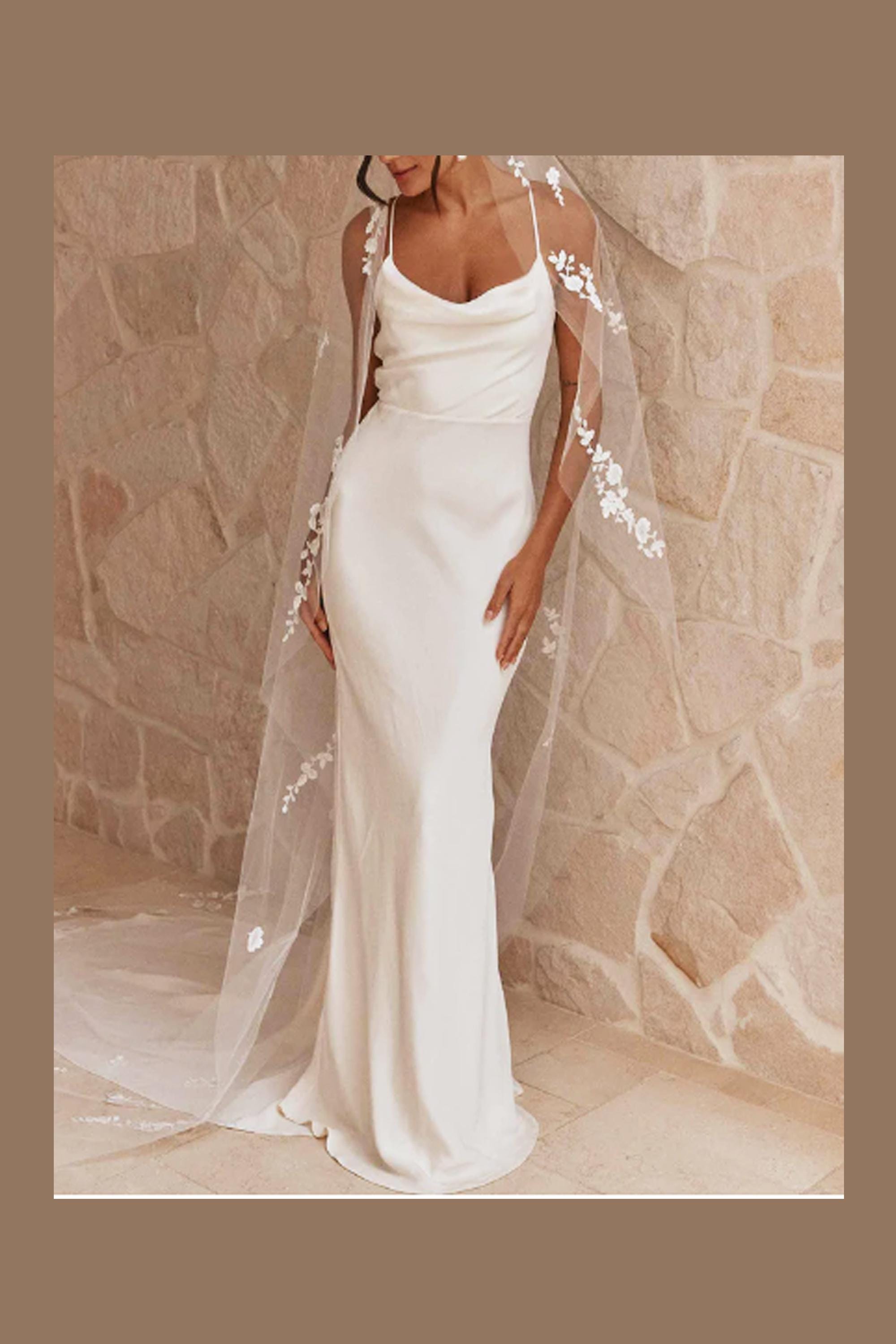 Cross Strap Low Back Slip Gown