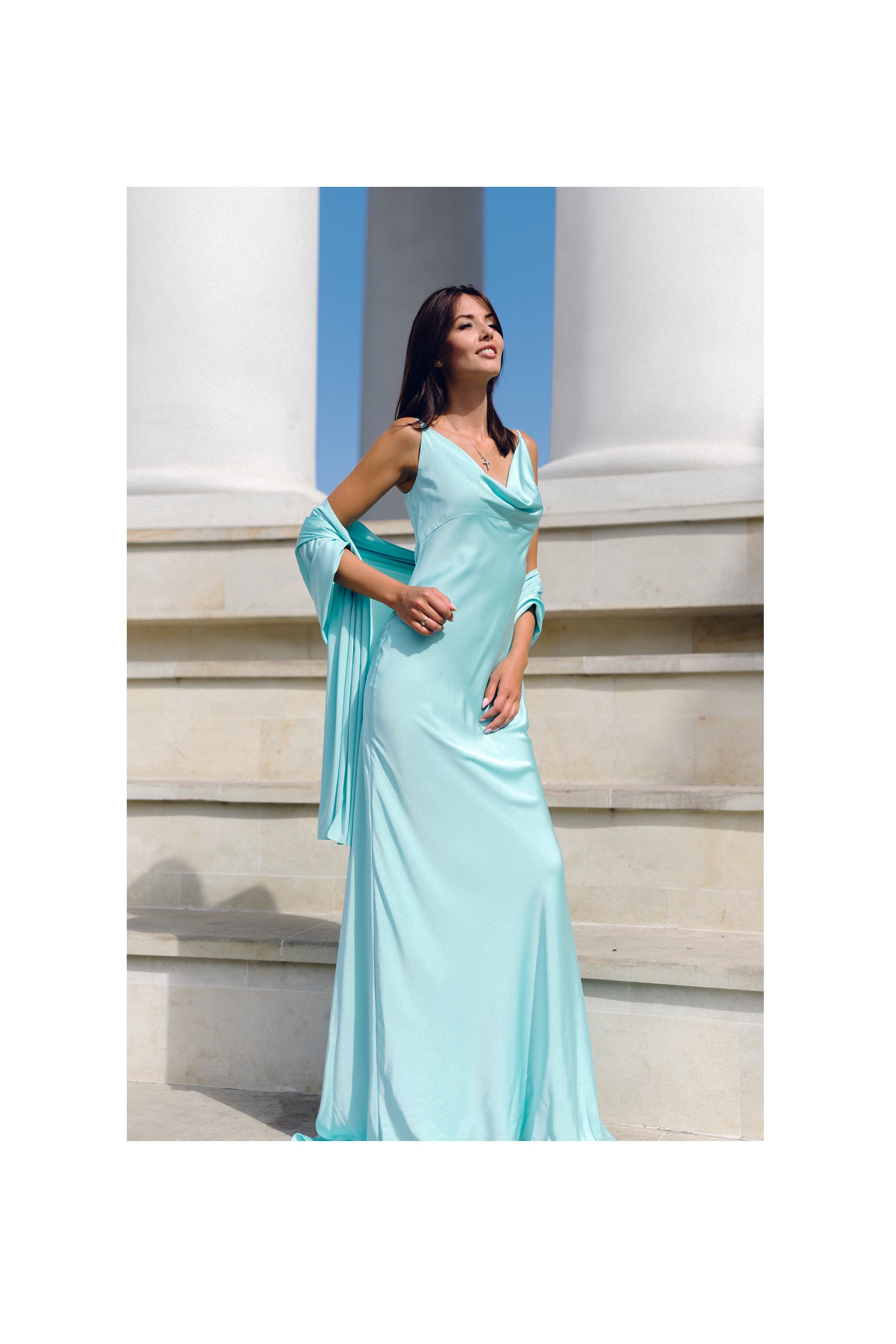 navy blue and golden combination dress Elizabeth K GL2316 Prom Dress - Burgundy main image 0
