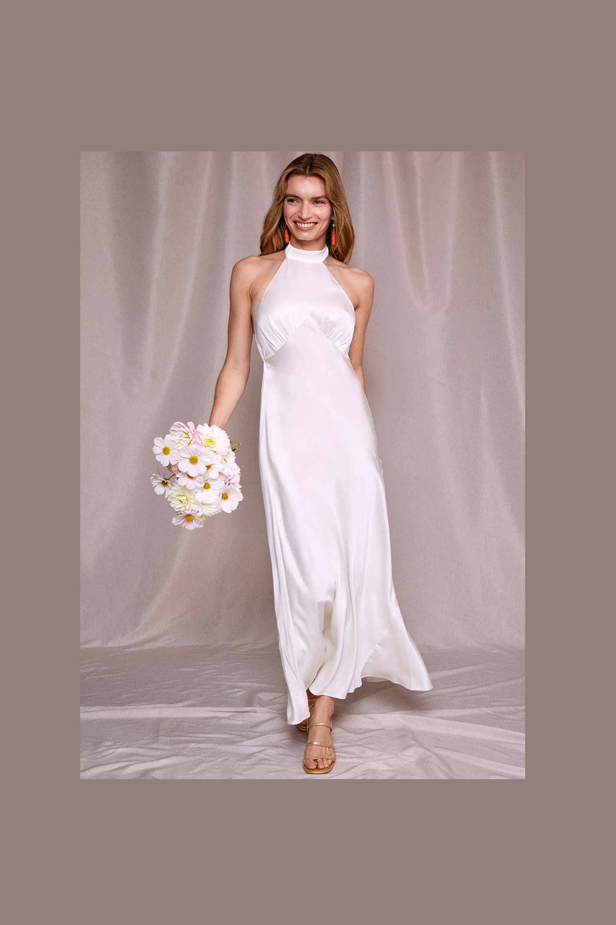 bcbg halter mini dress Bday Girl White Halter Mini Dress main image 1