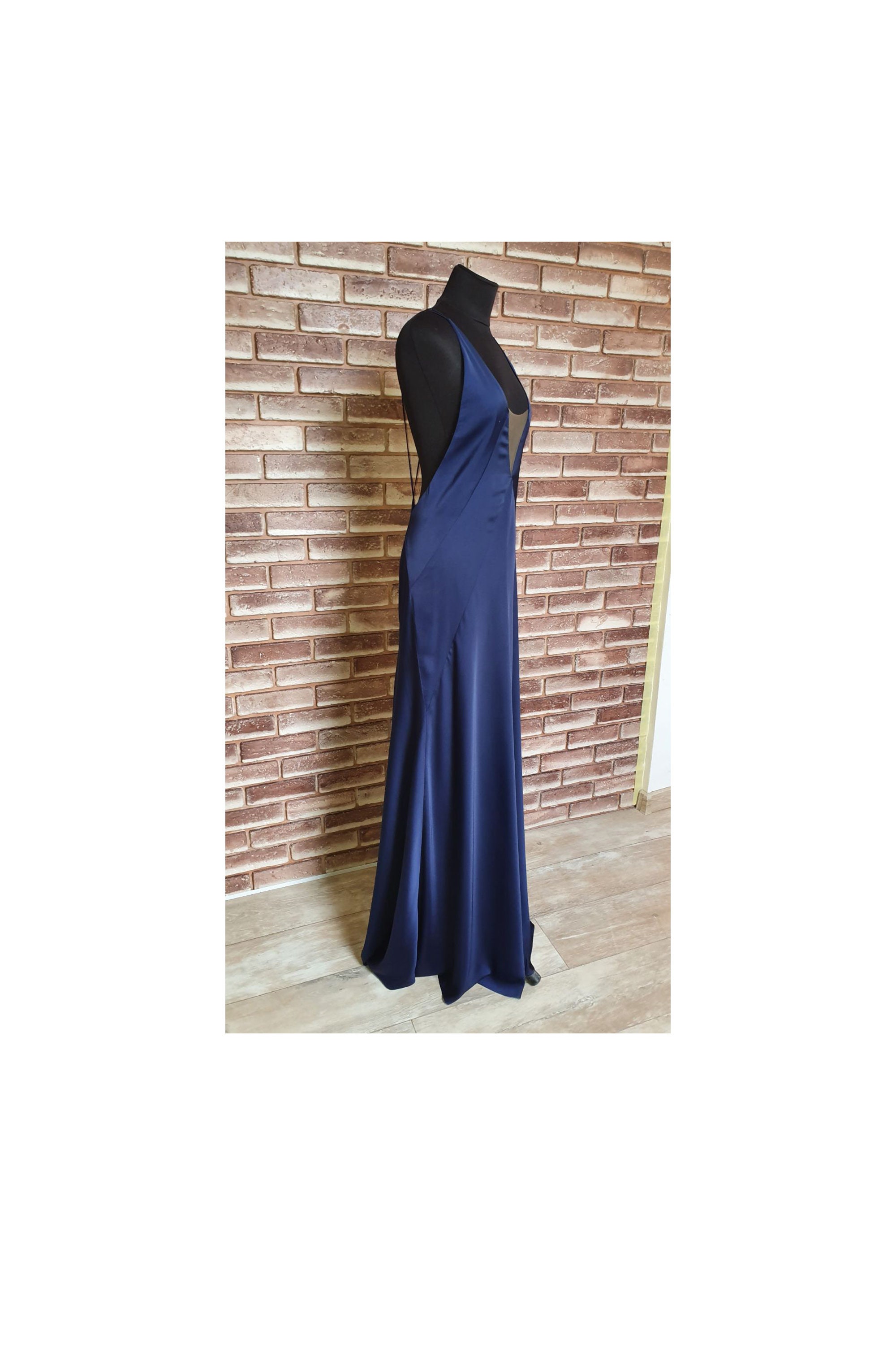 Bridesmaids slip Dress with low back and  cross straps/Valentine's day V neck Sexy Deep Violet dress /Prom  black  sexy dress/