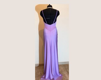 Bridesmaids Lavender slip dress. Cocktail Lavender satin slip dress. Prom  sexy slip dress. Dress for special occasions