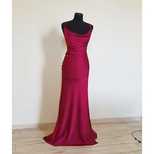 Burgundy Bridesmaids slip dress. Cocktail Burgundy satin slip dress. Prom  sexy slip dress. Dress for special occasions