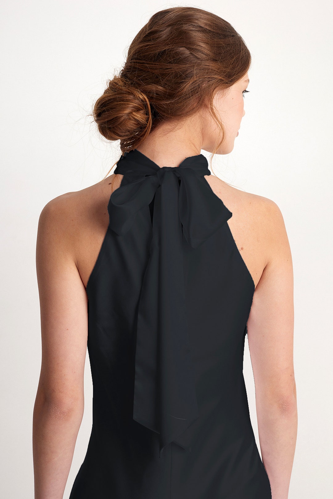 Black Slip Beach Dress Halter Top. Halter Top With Silk Bridesmaids ...