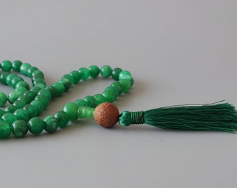 Green Jade Necklace - Stone of Luck and Opportunity | Worn in order to nullify the Malefic of Mercury | Free Bracelet