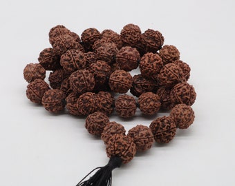 Genuine Himalayan Rudraksha Mala: 54/108 Prayer Beads Rosary