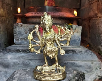Ma Kali Brass Statue: Divine Mother Protector