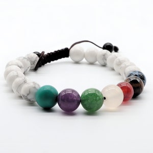 7 Chakra Bracelet Adjustable bracelet - Seven Chakra Jewelry - Chakra Crystals - Healing Crystal Bracelet - Seven Chakra Bracelet - Handmade