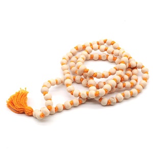 Natural Tulsi Bead Mala Necklace: Holy Kanthi Prayer Beads