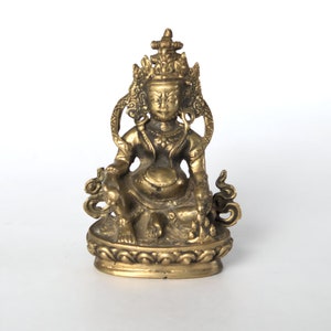 Brass Kuber Statue: Handcrafted Hindu God of Wealth
