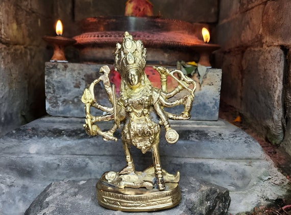 Ma Kali Brass Statue: Divine Mother Protector