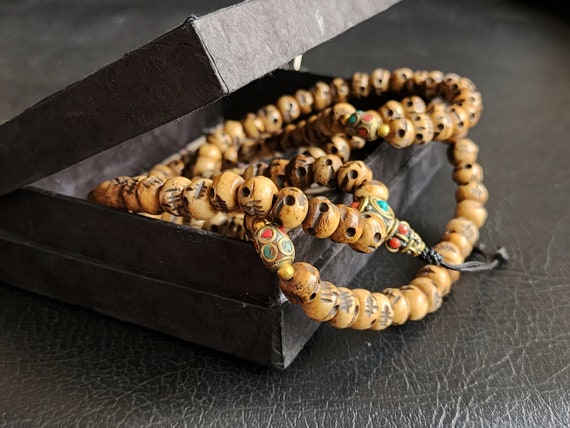 Skull buddhist prayer beads discount