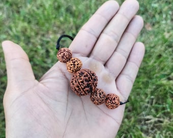 Large 5 Mukhi Nepalese Adjustable Rudraksha Mala – Om Shiva Mala For Protection And Spiritual Balance