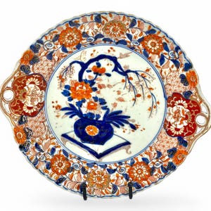 Big Antique Japanese Imari plate, 19th century porcelain, Edo Meiji era plate, Asian wall decor, Collectible Oriental Plate plaque