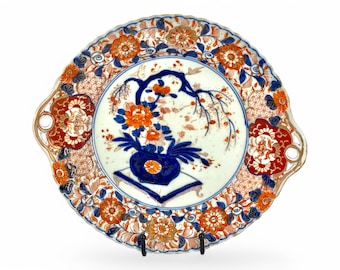 アンティーク伊万里皿：20世紀初頭の花柄、13.6インチ - Etsy 日本