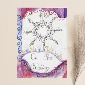 Carte de voeux de mariage juif Mazaltov | carte en hébreu | judaïque | Carte de voeux juive | Mazeltov | Carte de mariage