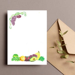 Biglietto d'auguri con frutta / Biglietto vuoto / Biglietto per tutte le occasioni