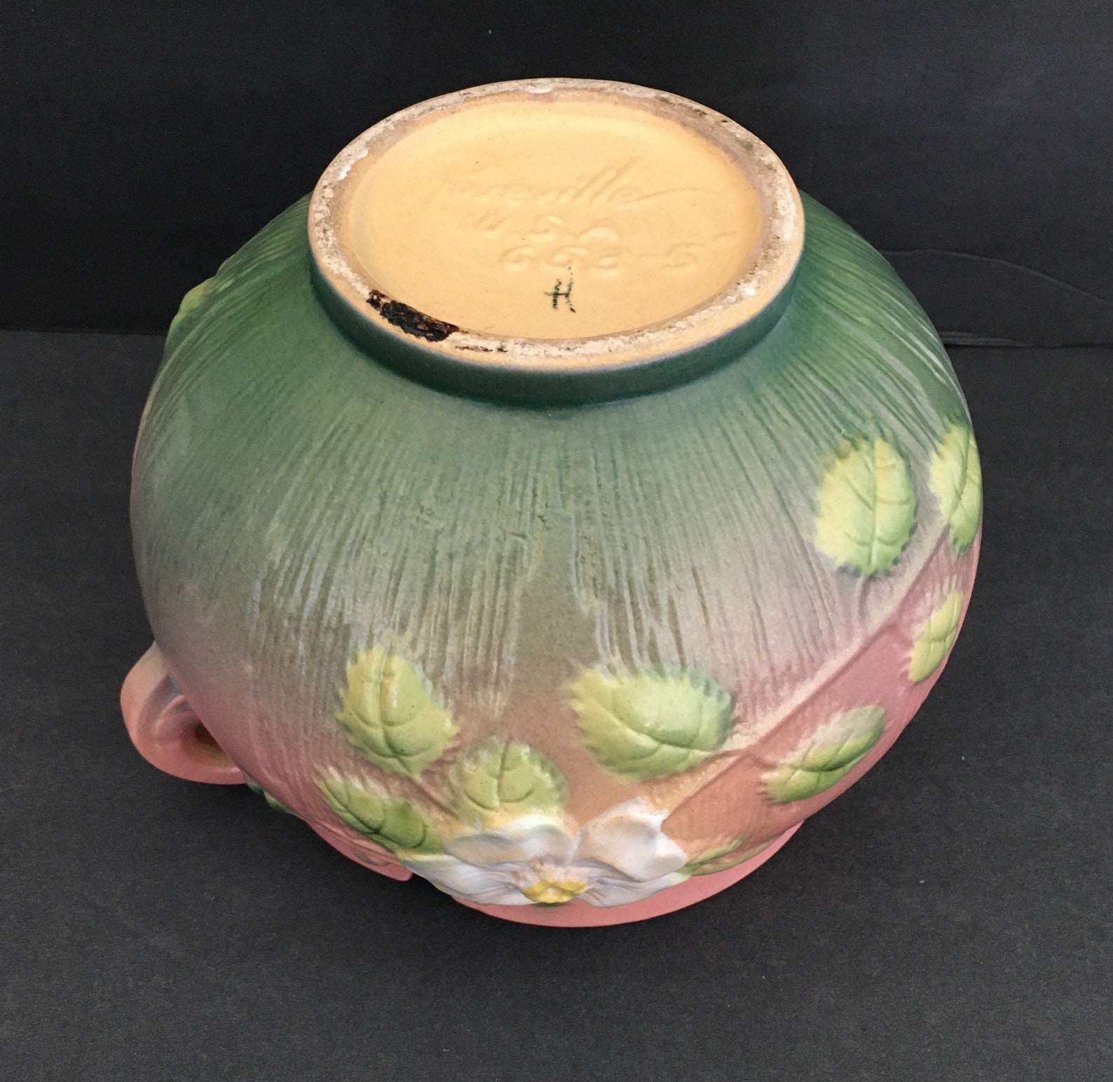 Roseville Pottery White Rose Jardiniere Vase Planter | Etsy