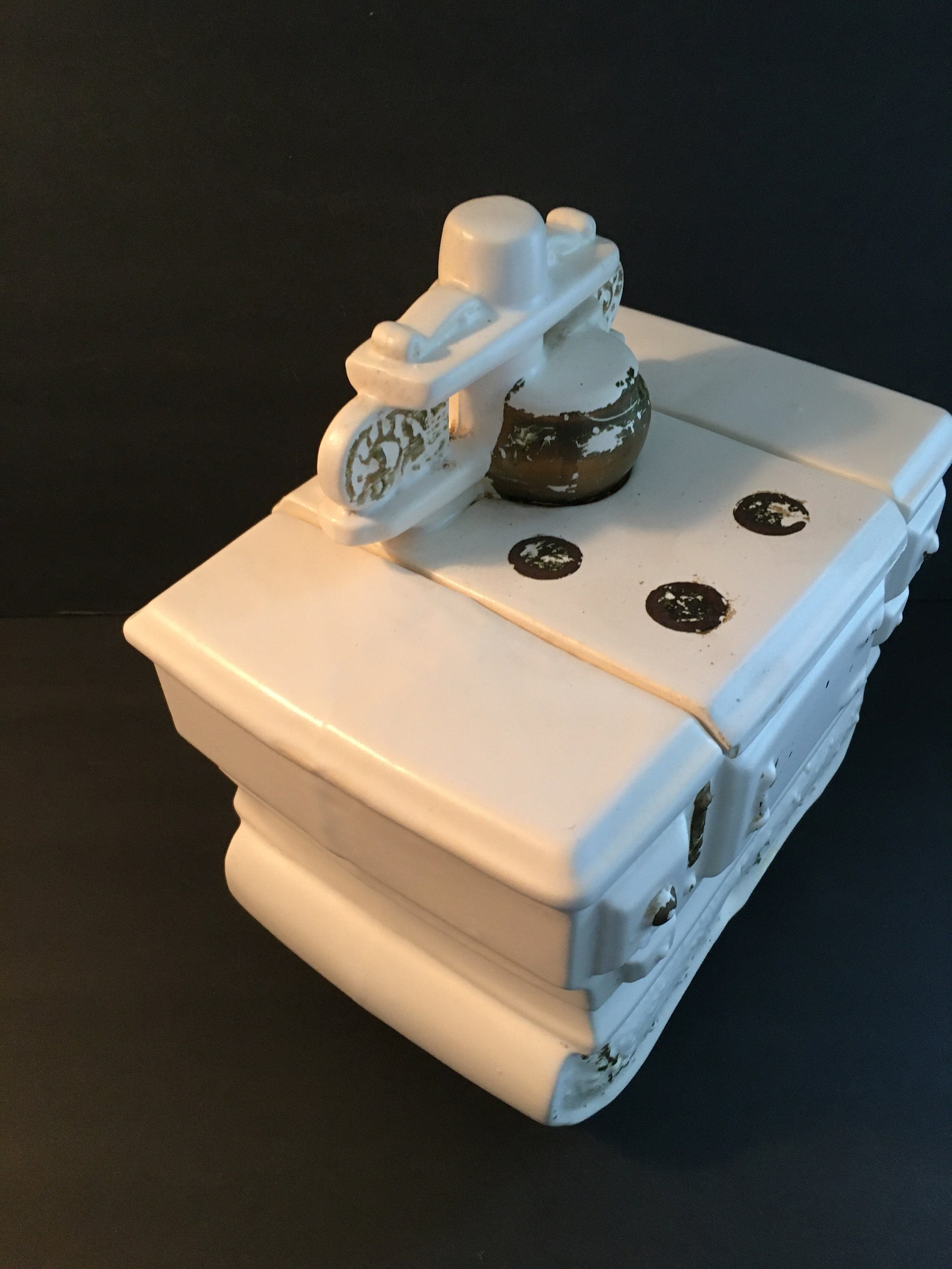 Vintage Mccoy White Matte Stove Cookie Jar Etsy