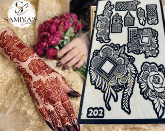 Ornamental Fusion Henna Stencil Sheet