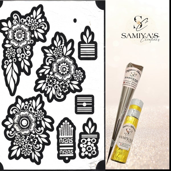 Henna Stencil Etsy