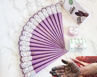 Fresh Organic Henna Cone 20g | 0.45mm Precision Tip | Dark Stain Mehndi Paste | Handmade Natural Tattoo