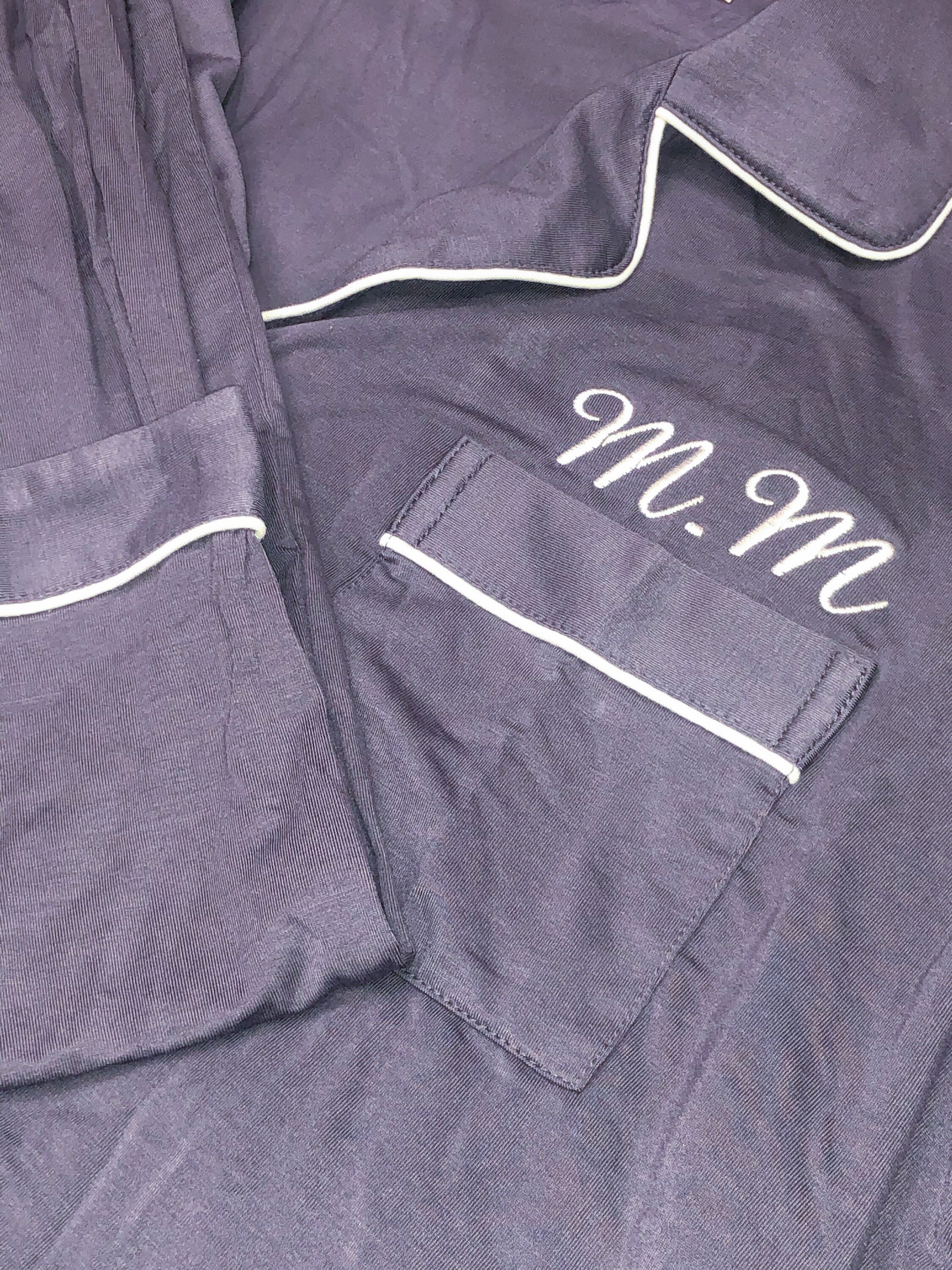 Personalised Embroidered Pyjamas Etsy