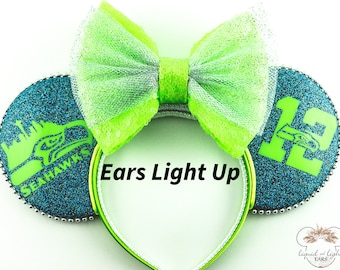 Light Up Seahawks Inspired Mouse Ears