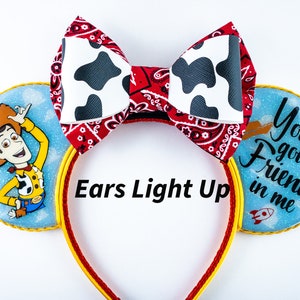Light Up Woody Inspired Mouse Ears You&#39;ve Got a Friend in Me Ears