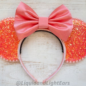 Light Up Coral Mouse Ears