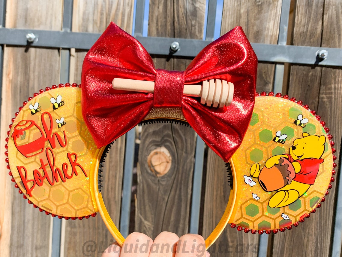 Winnie the Pooh Ears Light up Pooh Ears Pooh Mickey Ears Etsy