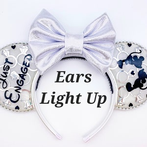Just Engaged Light Up Mouse Resin Ears