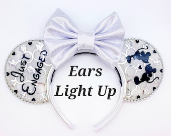 Just Engaged Light Up Mouse Resin Ears