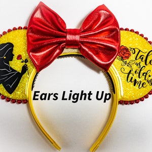 Light Up Belle Beauty Beast Inspired Mouse Ears