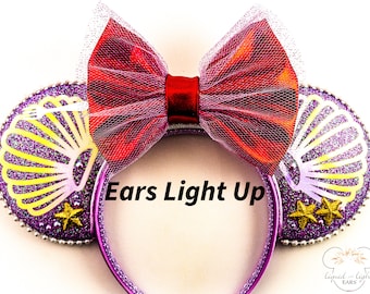 Mermaid Seashell Light Up Mouse Ears