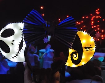 Light Up Jack Sally Halloween Inspired Ears