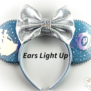 Light Up Princess Inspired Mouse Ears, Light Up Princess Ears Headband