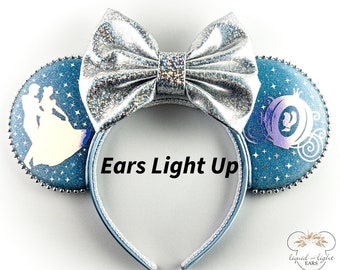 Light Up Princess Inspired Mouse Ears, Light Up Princess Ears Headband