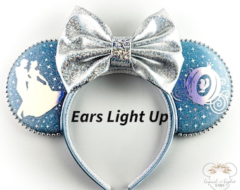 Light Up Princess Inspired Mouse Ears, Light Up Princess Ears Headband