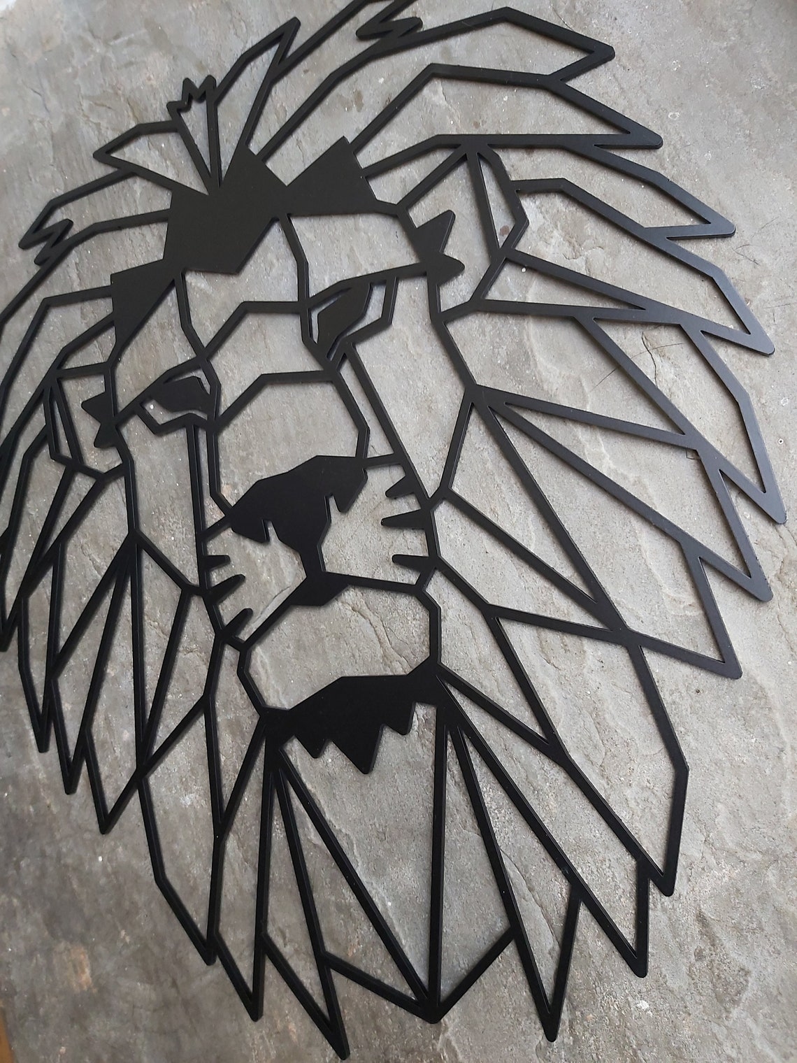 Geometric Lion/metal Wall Art/lion Wall Art/lion Etsy