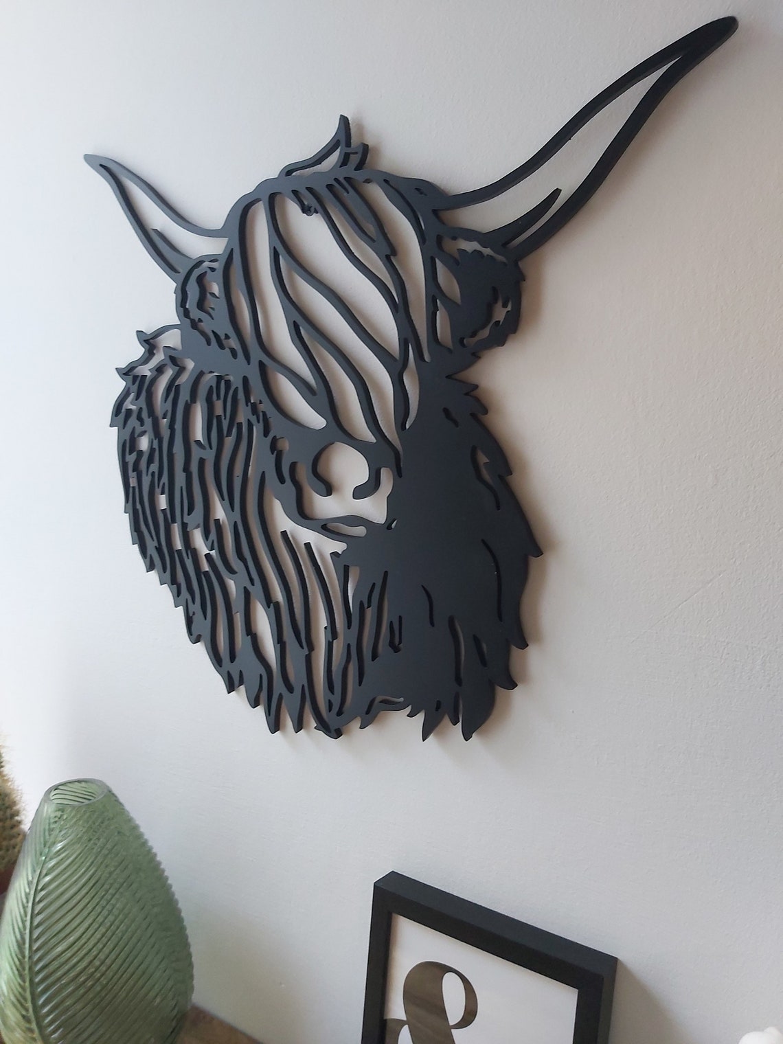 Highland Cow/Highland Cow Art/Wall Hanging/Cow Sign/Metal wall Etsy